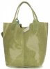 Bőr táska shopper bag Genuine Leather khaki 555